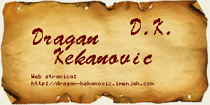 Dragan Kekanović vizit kartica